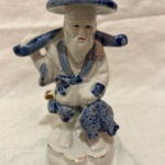 Vintage Chinese Fisherman Figurine